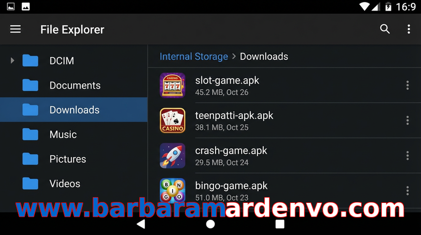 Main screen of Www.barbaramardenvo.com gameapk page for PK players